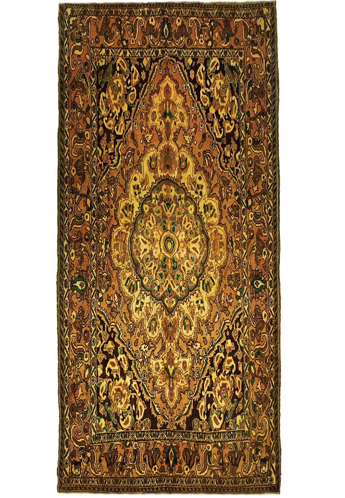 Antique Persian Tabriz Rug 4'10 x 8'1 Hand Knotted Wool Iran