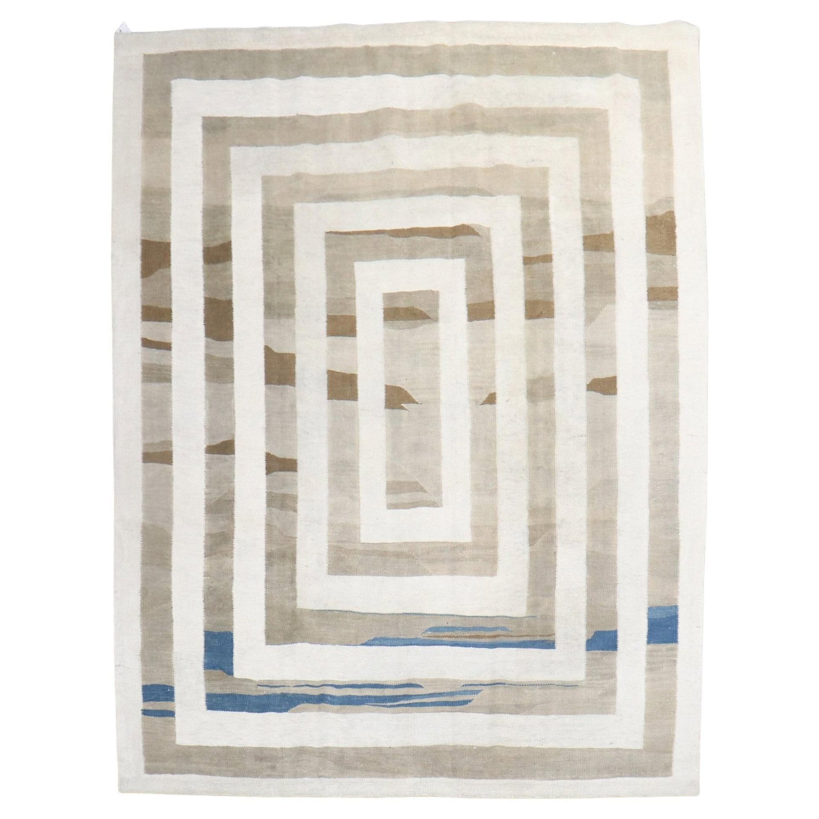 Vintage 1930s Persian Kilim Hand-Knotted Wool Rug 80 x 108 (1 of 9)