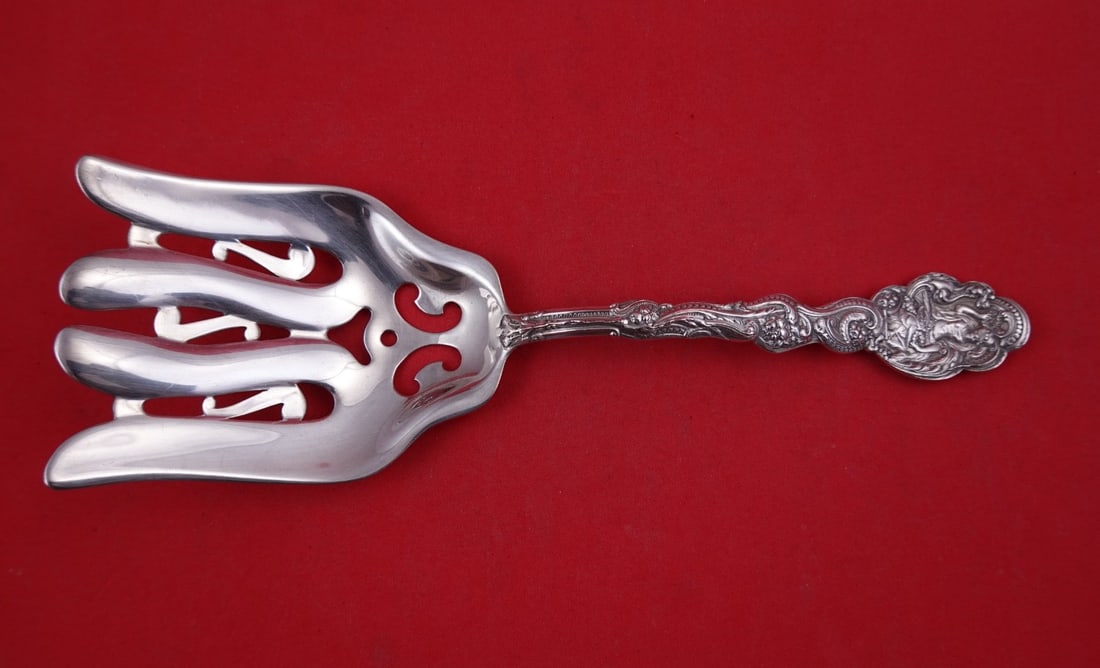 Gorham Versailles Sterling Silver Pierced Asparagus Serving Fork 9" (1 of 2)