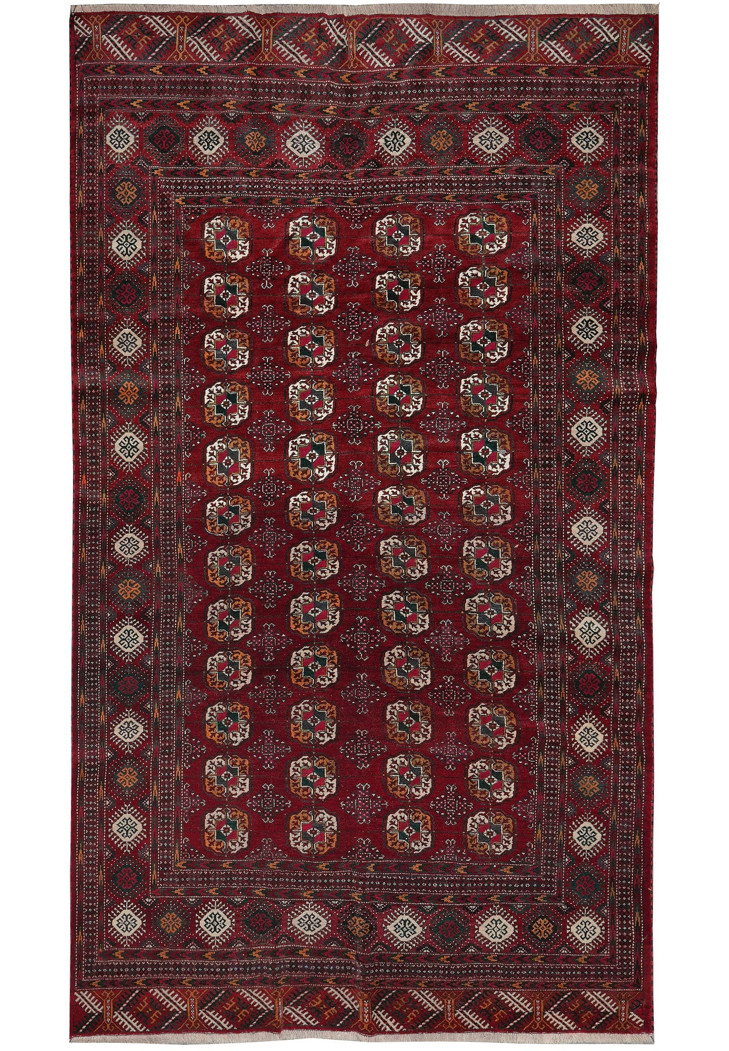 6.7 x 11.7 Persian Turkmen Bokhara Rug Hand Knotted Wool 1980s (1 of 11)