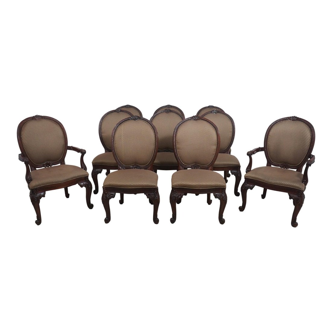 Henredon Georgian Mahogany Dining Chairs Set of 10 (1 of 10)