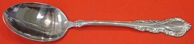Reed & Barton Georgian Rose Sterling Silver Serving Spoon 8 1/4 (1 of 2)