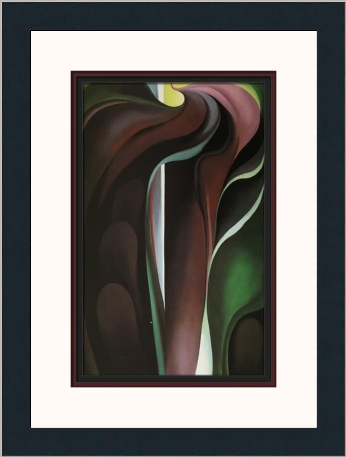 Georgia O'Keeffe Jack In The Pulpit No.5 Custom Framed Print 20x18 Abstract Art (1 of 2)