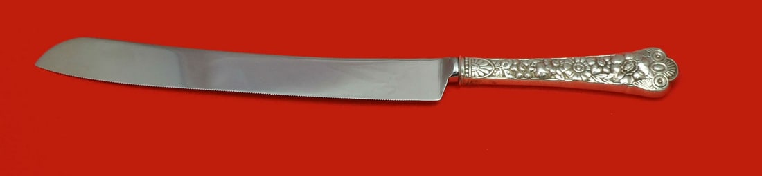 12 in Gorham Cluny Sterling Silver Wedding Cake Knife Custom Made: 12 in Gorham Cluny Sterling Silver Wedding Cake Knife Custom Made Sterling silver wedding cake knife in the Cluny pattern by Gorham, with a hollow handle and stainless implement. It is custom made, mo