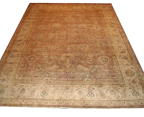 Handwoven 8'10 x 11'7 Red Beige Chobi Peshawar Area Rug