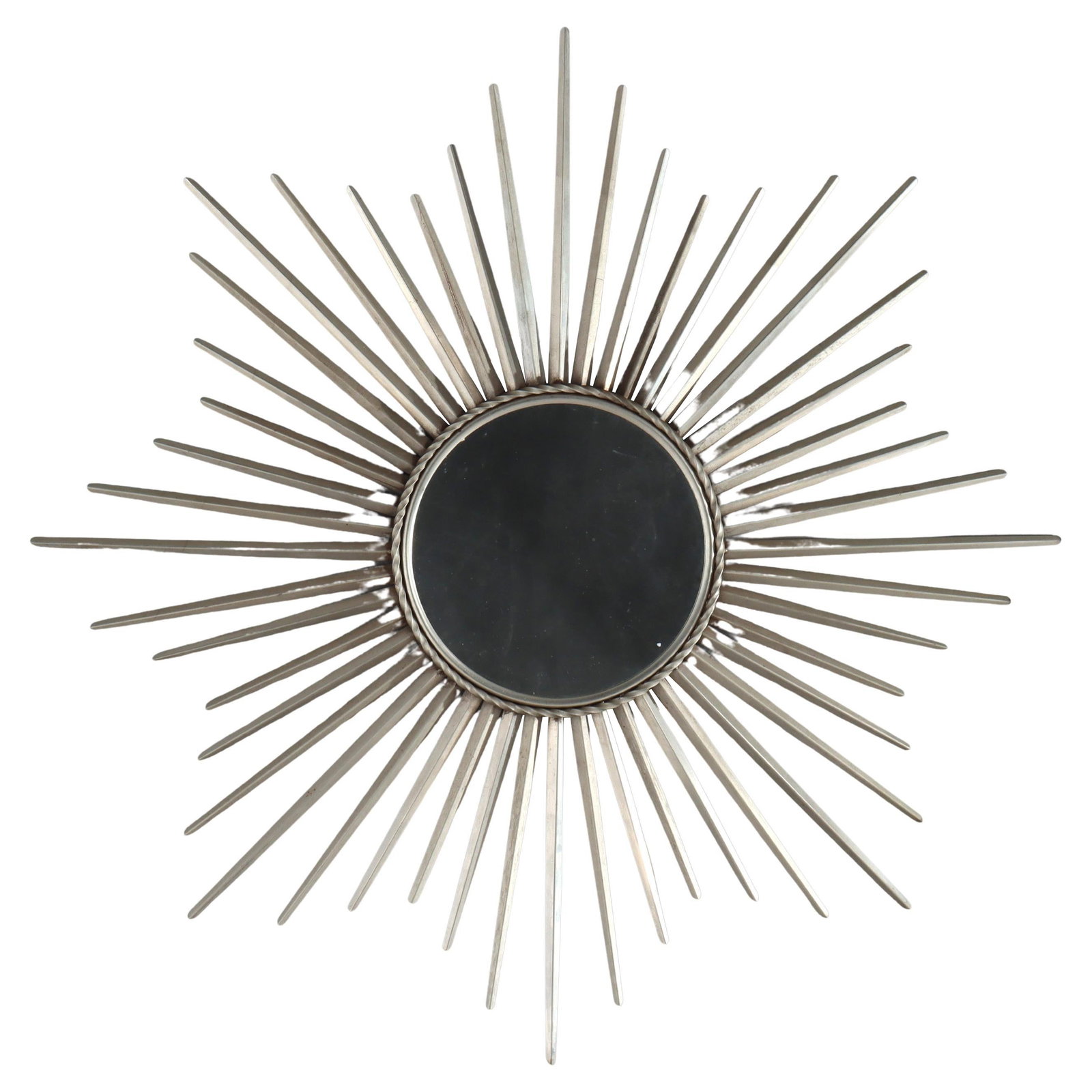 Mid-Century Modern Silver Gilt Sunburst Mirror Circa 1970 (1 of 9)