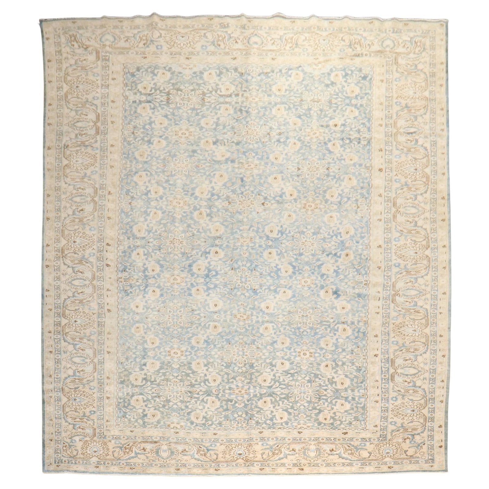 Vintage 1930s Persian Malayer Hand-Knotted Wool Area Rug