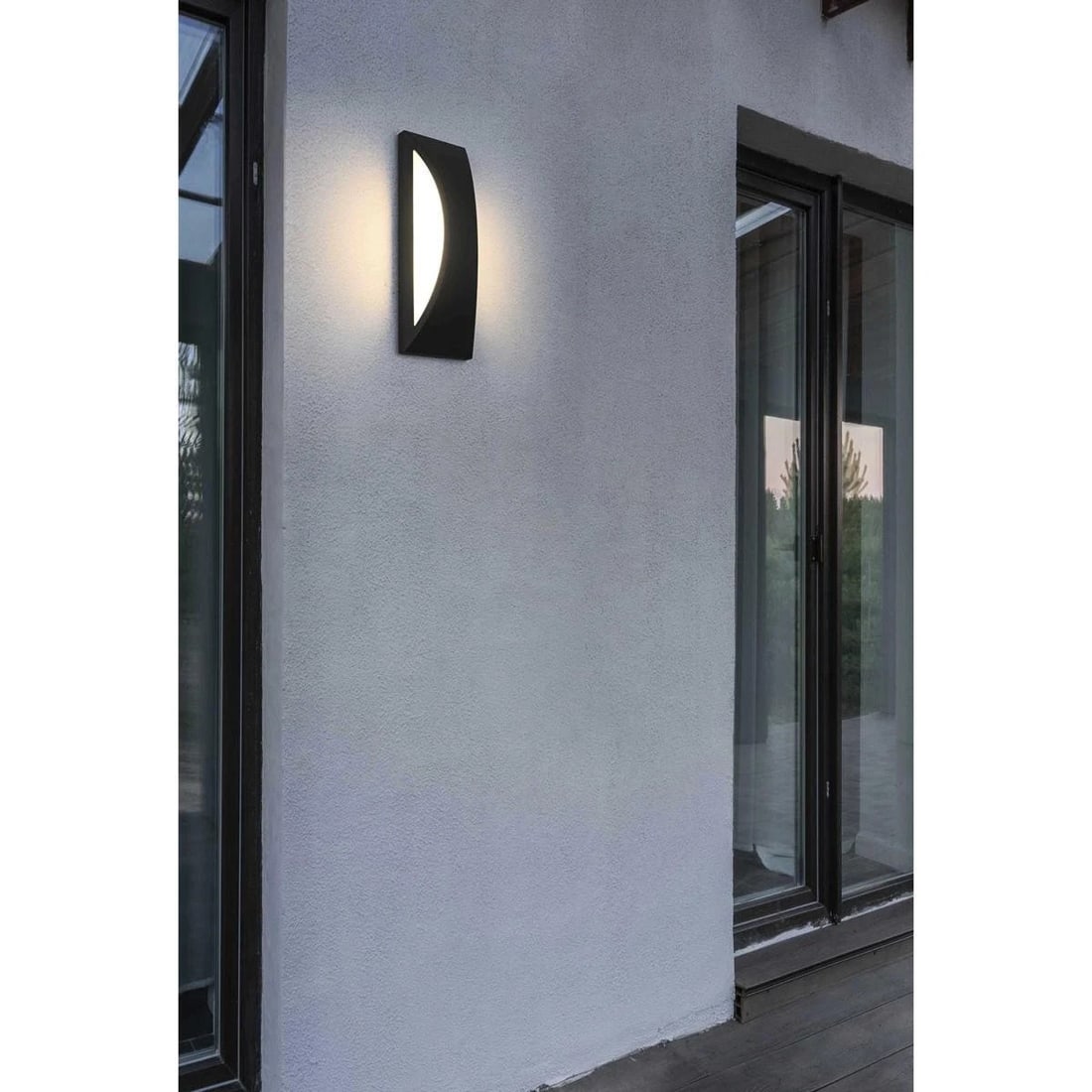Zayn Black Outdoor LED Wall Light 13.8 Inch