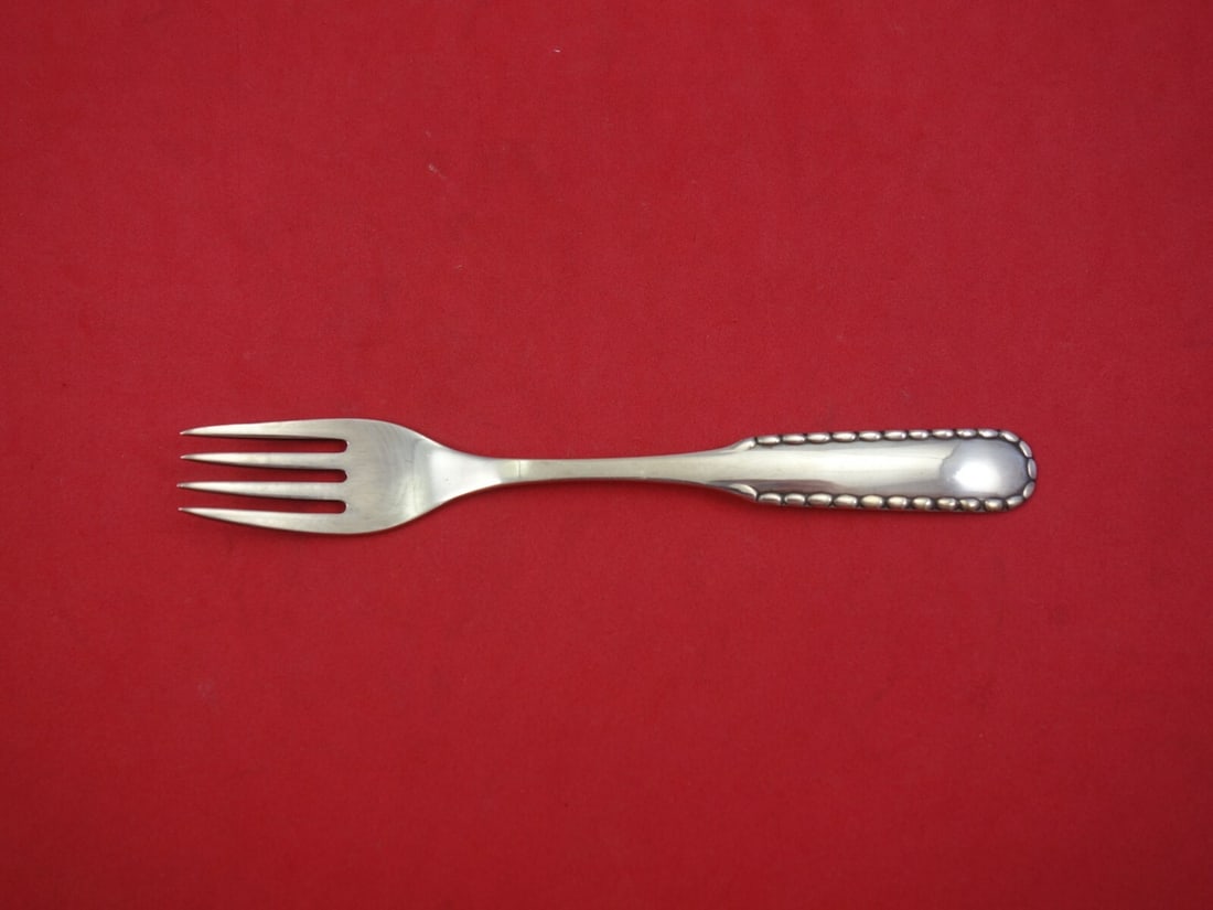 Georg Jensen Rope Sterling Silver 4-Tine Pastry Fork 5.5 Inches (1 of 1)