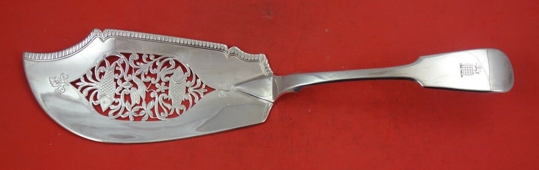 Victorian Sterling Silver Fish Server London 1834 by JB 12 inch