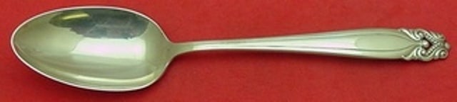 Wallace King Christian Sterling Silver Serving Spoon 8 3/4 inches
