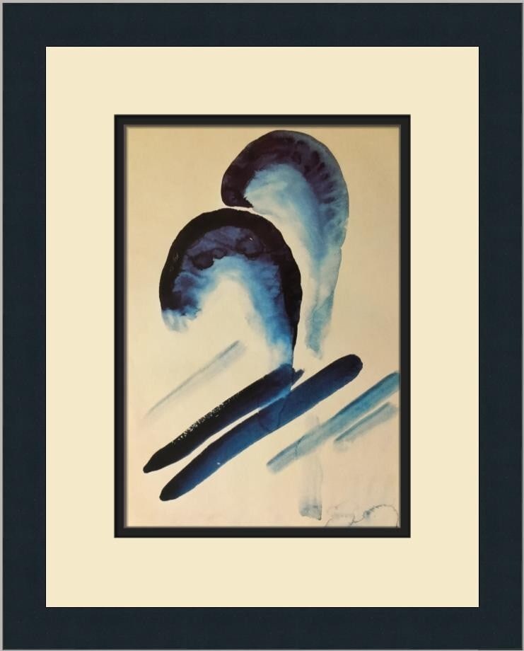 Georgia O'Keeffe Blue No.3 Custom Framed Art Print 16x13: Georgia O'Keeffe Blue No.3 Custom Framed Art Print 16x13 This stunning custom framed print titled "Blue No.3" by renowned artist Georgia O'Keeffe captures the essence of Modernism with its naturalist 