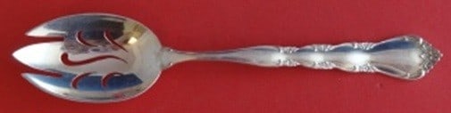 Sterling Silver Pierced Serving Spoon Cheryl Pattern by Kirk 8 3/4 Inch