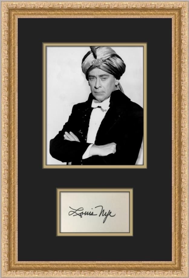 Custom Framed Louis Nye Autograph Cut Signature Display (1 of 3)