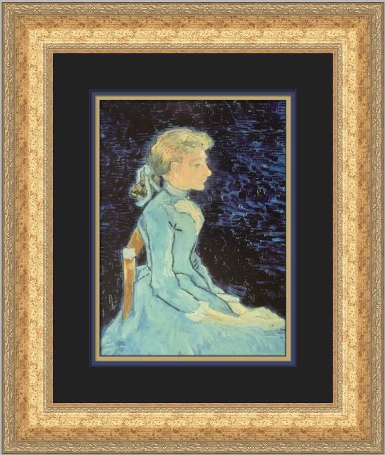 Vincent Van Gogh A Portrait of Adeline Ravoux Custom Framed Art Print: Vincent Van Gogh A Portrait of Adeline Ravoux Custom Framed Art Print This stunning custom framed print features Vincent Van Gogh's iconic work, "A Portrait of Adeline Ravoux." The print is produced u