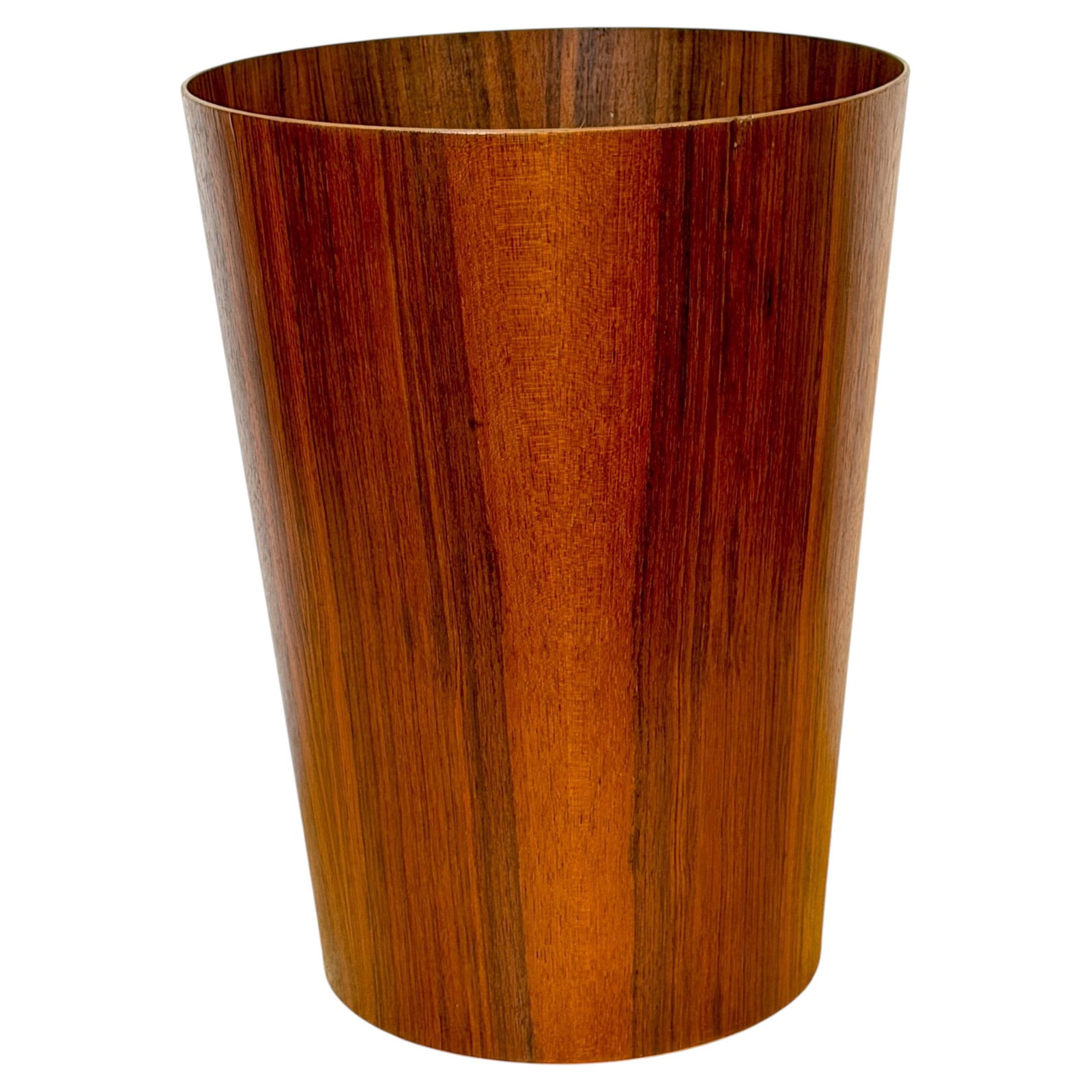 Swedish Mid Century Rosewood Floor Wastebasket 18.5 in (1 of 16)