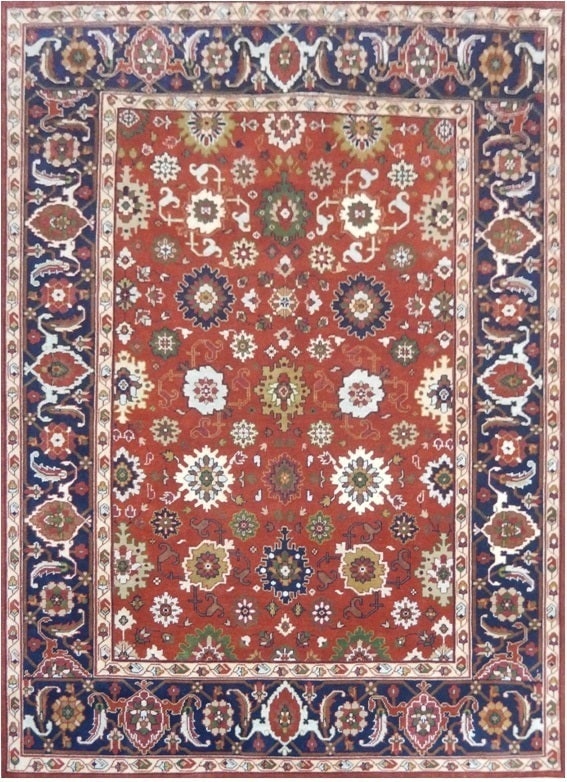 8.11 x 12.2 Handmade New Mahal Wool Rug Persian Design