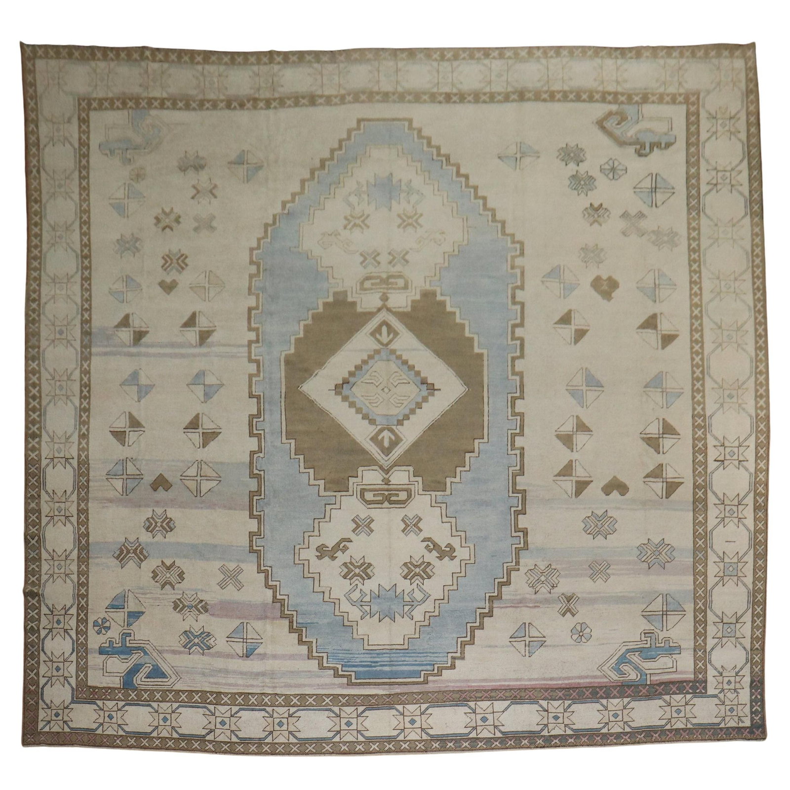 Mid Century Turkish Islamic Wool Hand Knotted Area Rug 156 x 180