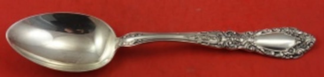 Sterling Silver Serving Spoon Prince Eugene Pattern by Alvin 8 5/8 Inch (1 of 2)