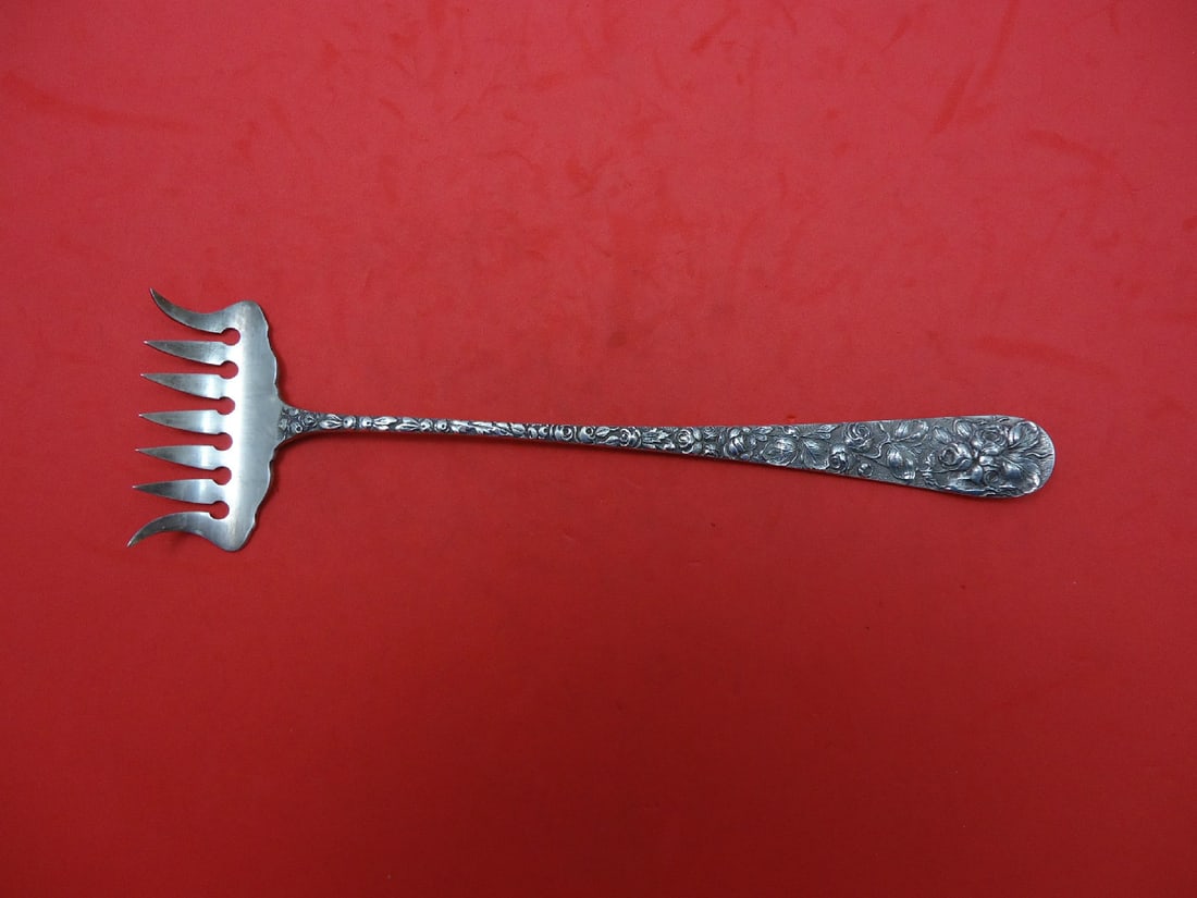 Schofield Baltimore Rose Sterling Silver Serving Fork 7 5/8 Inch Antique: Schofield Baltimore Rose Sterling Silver Serving Fork 7 5/8 Inch Antique This exquisite serving fork features the elegant Baltimore Rose pattern by Schofield, crafted from high-quality sterling silver