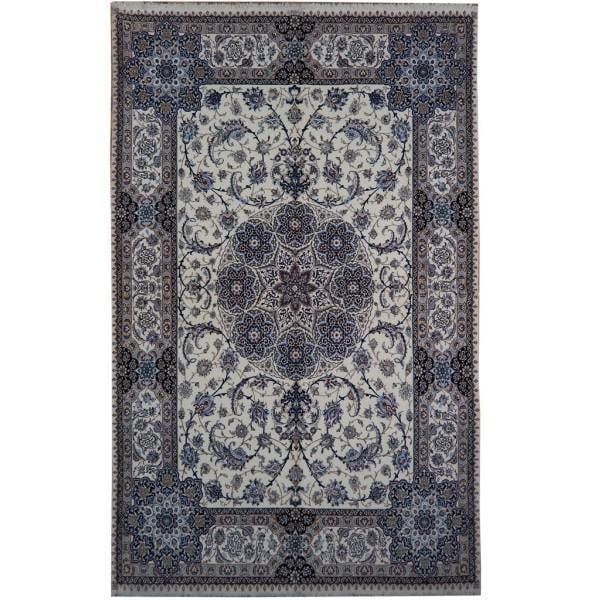 Authentic Persian Nain Rug 7 x 11.2 Wool Silk Signed Carpet: Authentic Persian Nain Rug 7 x 11.2 Wool Silk Signed Carpet Free continental US Shipping Experience the elegance of this stunning 7 x 11.2 Persian Nain rug, crafted from a luxurious blend of wool and 