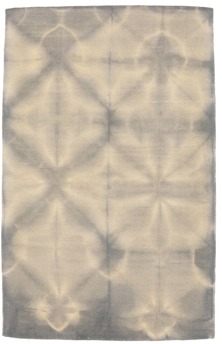 Wool Hand-Tufted Modern Geometric Area Rug 5'0 X 8'0 Ft Gray Cream: Wool Hand-Tufted Modern Geometric Area Rug 5'0 X 8'0 Ft Gray Cream Enhance your living space with this stunning Golden Peach Tribal Design Large Gabbeh Modern Square Rug. Measuring 5'0" x 8'0" ft, thi