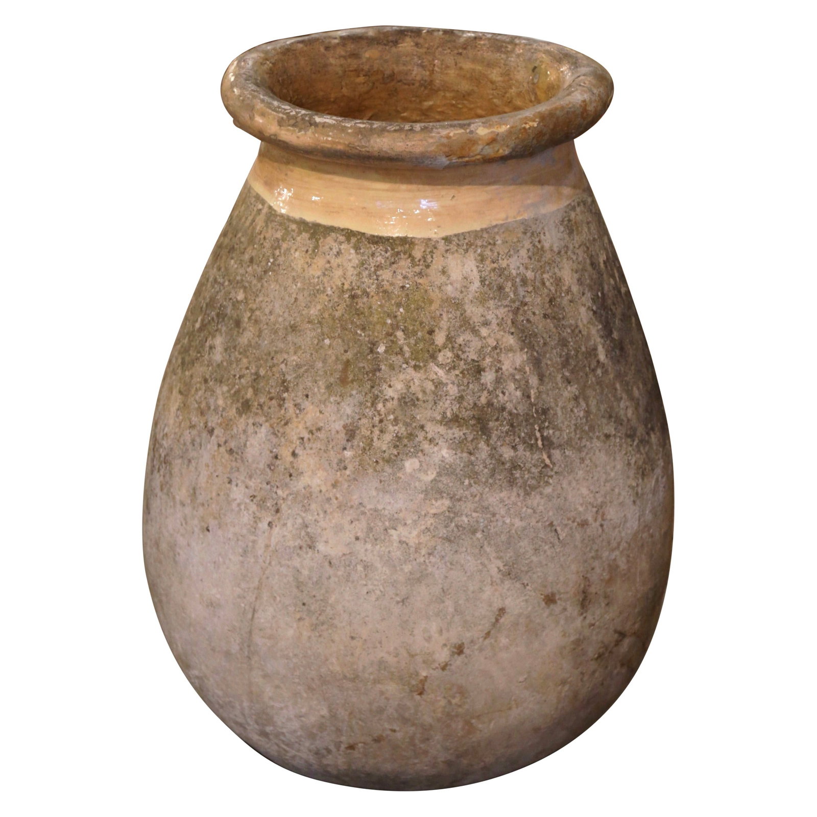 Mid-18th Century French Terracotta Olive Oil Jar from Biot: Mid-18th Century French Terracotta Olive Oil Jar from Biot Discover this stunning 18th Century French Provencal terracotta olive oil jar from Biot, a remarkable piece that embodies the rustic charm of