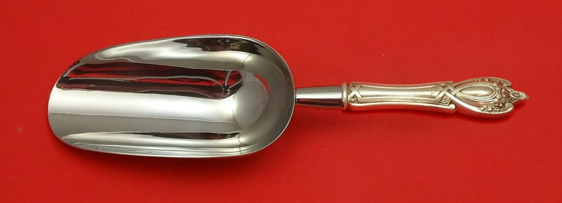 Lunt Monticello Sterling Silver 9 Inch Ice Scoop Custom Made: Lunt Monticello Sterling Silver 9 Inch Ice Scoop Custom Made This exquisite 9" ice scoop features the elegant Monticello pattern by Lunt, crafted from high-quality sterling silver. Designed with a cus