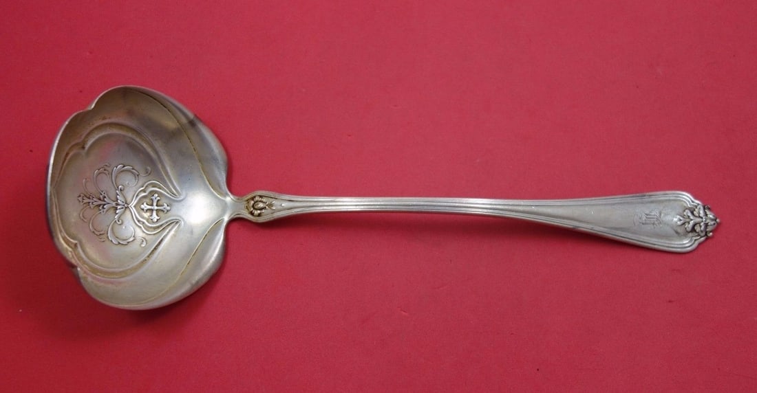Whiting Duchess Sterling Silver Soup Ladle 10 1/4 inch Monogrammed: Whiting Duchess Sterling Silver Soup Ladle 10 1/4 inch Monogrammed This exquisite Sterling Silver Soup Ladle from the Duchess pattern by Whiting is a beautiful addition to any table setting. Measuring