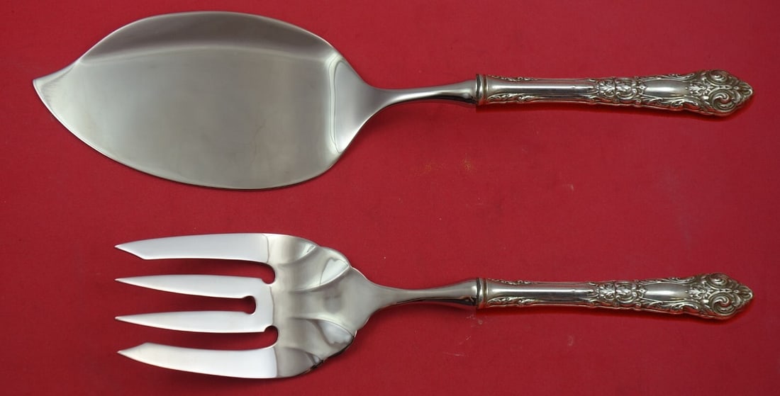 Reed & Barton French Renaissance Sterling Silver Salmon Serving Set 2-Piece: Reed & Barton French Renaissance Sterling Silver Salmon Serving Set 2-Piece This exquisite French Renaissance Salmon Serving Set by Reed & Barton showcases elegant craftsmanship in sterling silver. Th