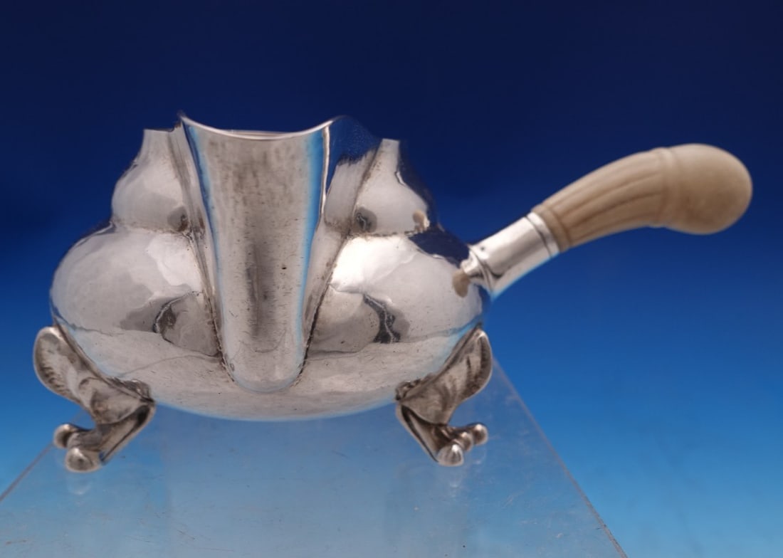 Sterling Silver Blossom Creamer 2C GI Mark Art Nouveau Denmark (1 of 6)