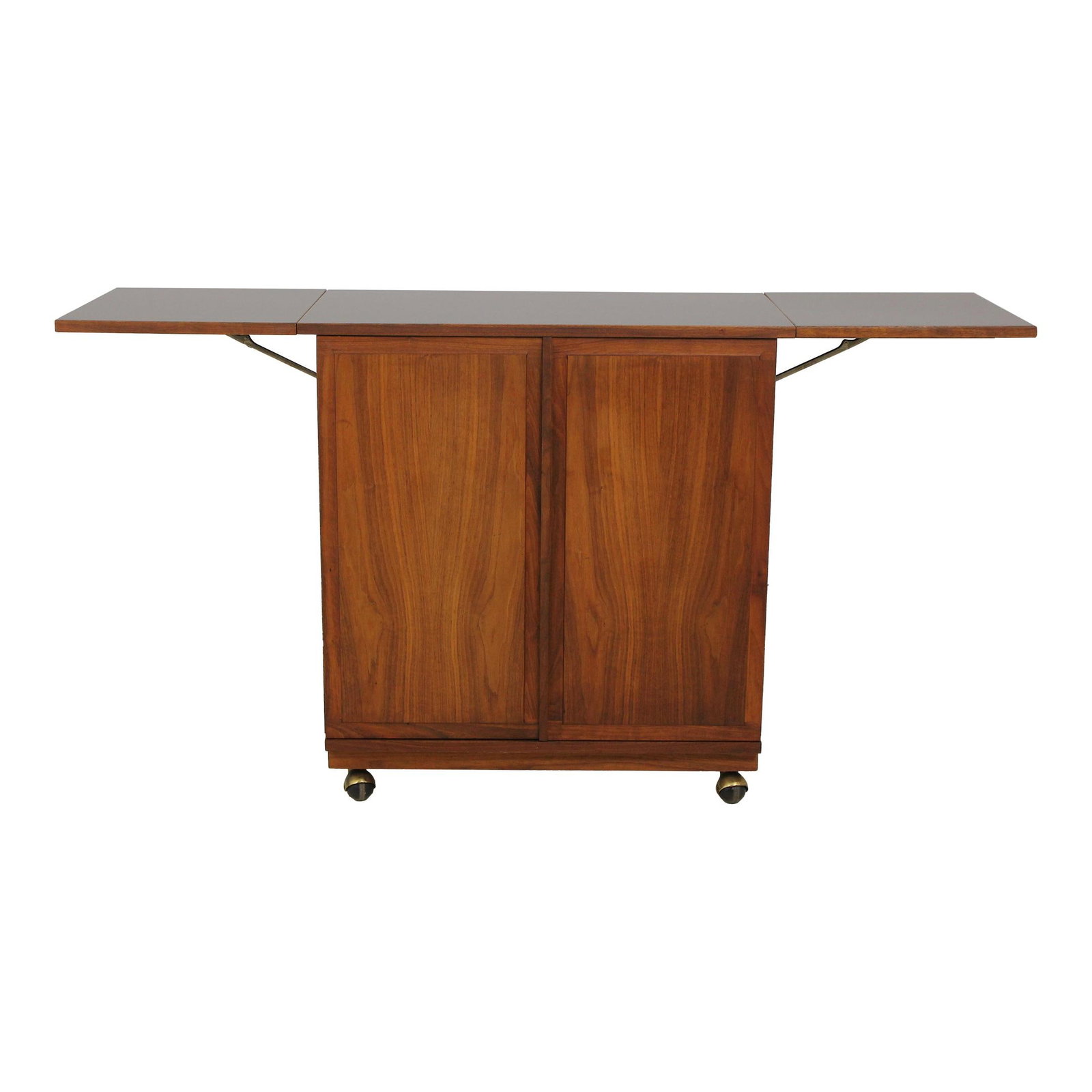 Danish Mid Century Modern Teak Tea Cart with Black Laminate Top (1 of 10)