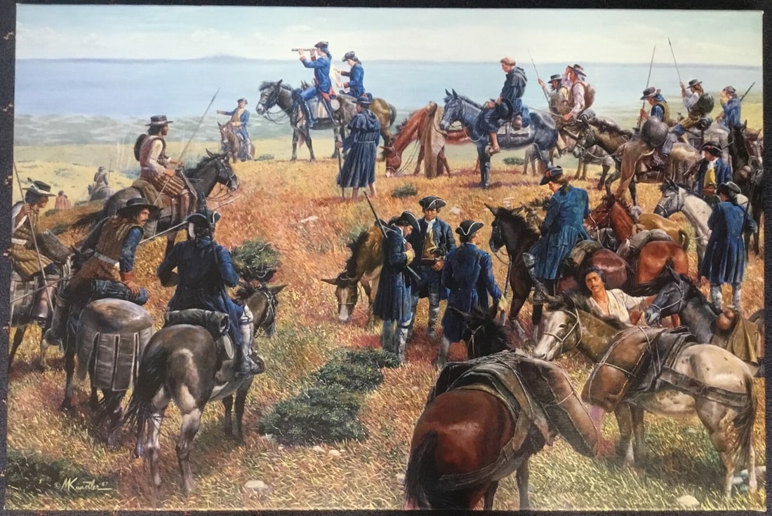 Mort Kunstler Limited Edition Giclee Canvas The Discovery of San Francisco Bay Signed Print: Mort Kunstler Limited Edition Giclee Canvas The Discovery of San Francisco Bay Signed Print Experience the captivating artistry of Mort Kunstler with this limited edition giclee print titled 'The Disc