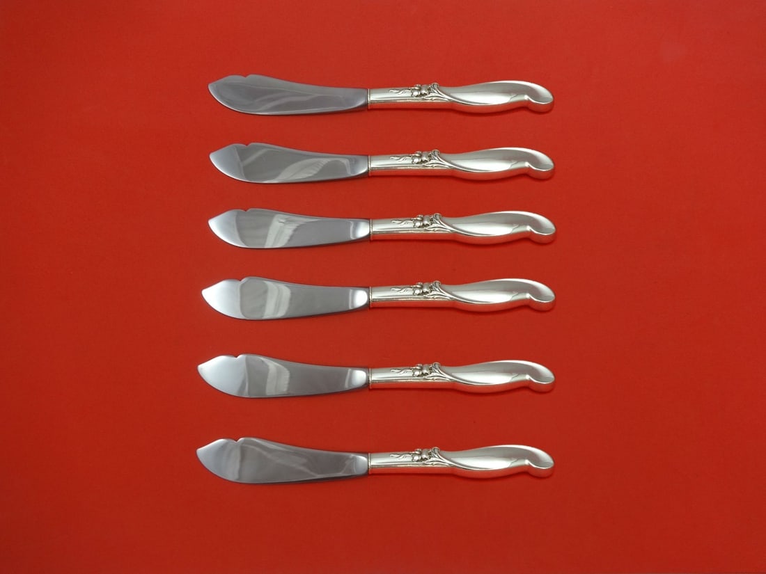 International Sterling Silver Silver Melody Trout Knife Set 6pc (1 of 1)