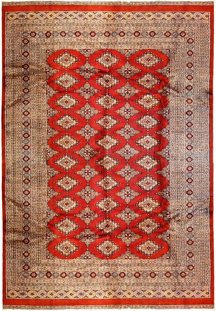 Elegant 6' x 10' Hand-Knotted Jaldar Wool Area Rug: Elegant 6' x 10' Hand-Knotted Jaldar Wool Area Rug Free continental US Shipping Enhance your living space with the 6' x 10' Hand-Knotted Jaldar Wool Rug, a stunning example of traditional craftsmanshi