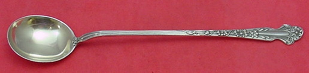 Blackinton Daisy Pattern Sterling Silver Chocolate Muddler Gold Washed 8.25 in (1 of 1)