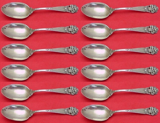 Towle Georgian Sterling Silver 12-Piece Demitasse Spoon Set: Towle Georgian Sterling Silver 12-Piece Demitasse Spoon Set This exquisite 12-piece set of Georgian demitasse spoons by Towle features a classic design that dates back to the 19th century. Crafted fro
