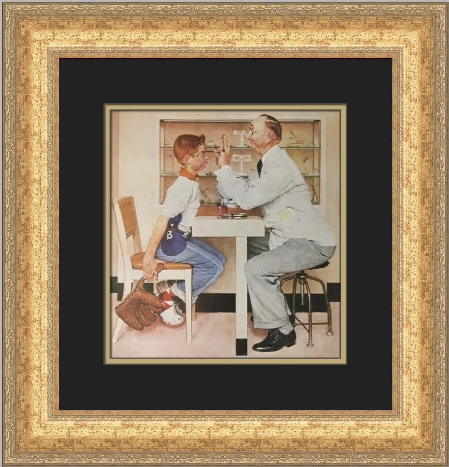 Norman Rockwell Optometrist Open Edition Framed Print (1 of 2)