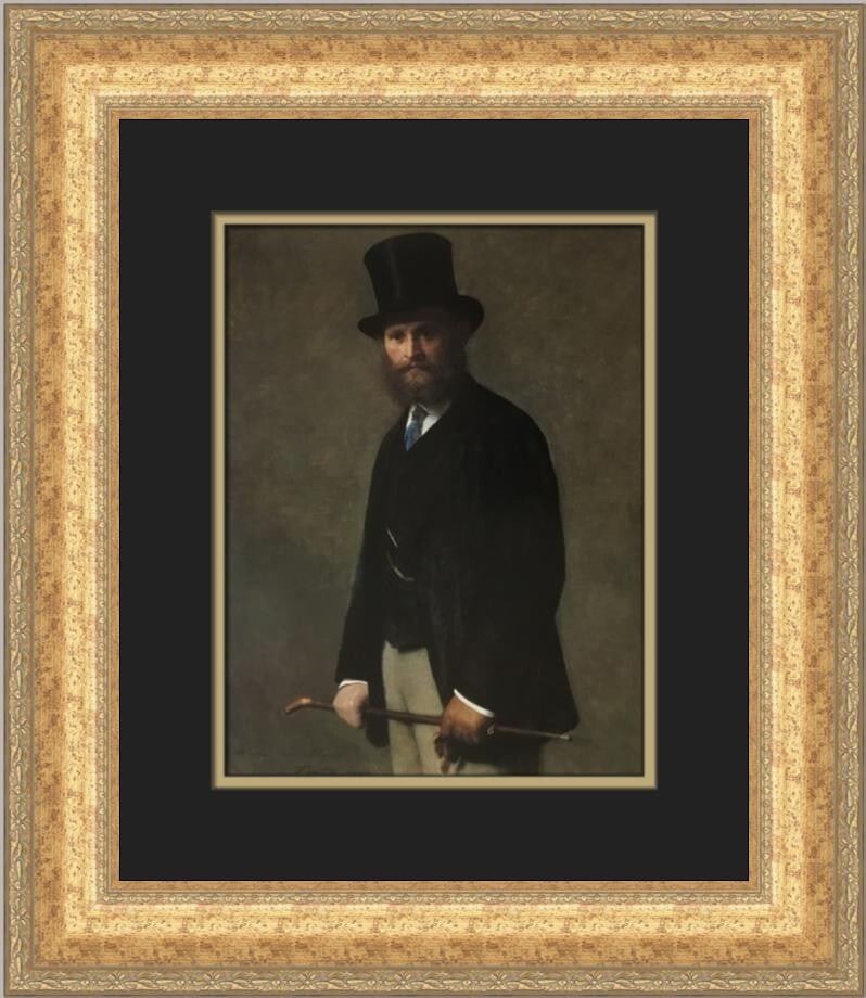 Henri Fantin-Latour Portrait of Edouard Manet Custom Framed Print 20 x 17: Henri Fantin-Latour Portrait of Edouard Manet Custom Framed Print 20 x 17 This custom framed print features Henri Fantin-Latour's iconic portrait of Edouard Manet, showcasing a blend of Expressionism 