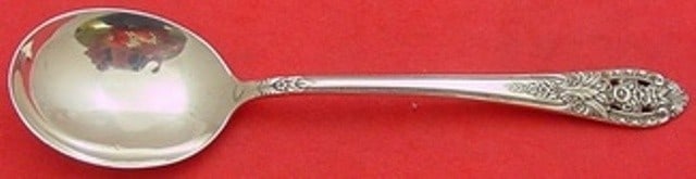 International Sterling Silver Cream Soup Spoon Crown Princess 6 5/8" (1 of 2)