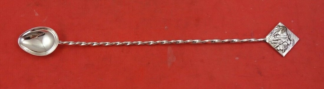 El Toro Mexican Sterling Silver Mint Julep Spoon Twisted Eagle 19 Mark 8.5": El Toro Mexican Sterling Silver Mint Julep Spoon Twisted Eagle 19 Mark 8.5" This exquisite Mexican Sterling Silver Mint Julep Spoon features a distinctive twisted eagle 19 mark by El Toro. The handle 