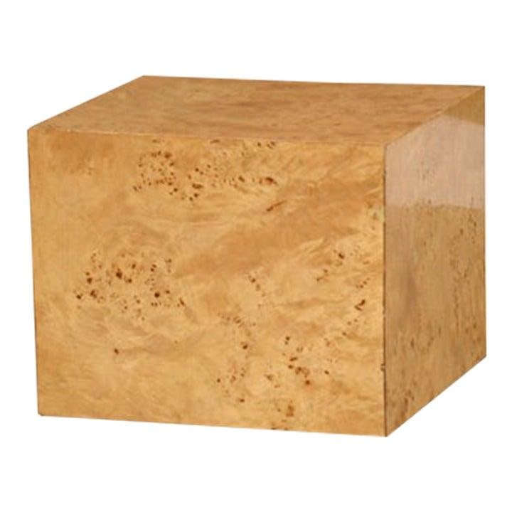 Mid Century Milo Baughman Burl Wood Square Side Table for Thayer Coggin (1 of 7)