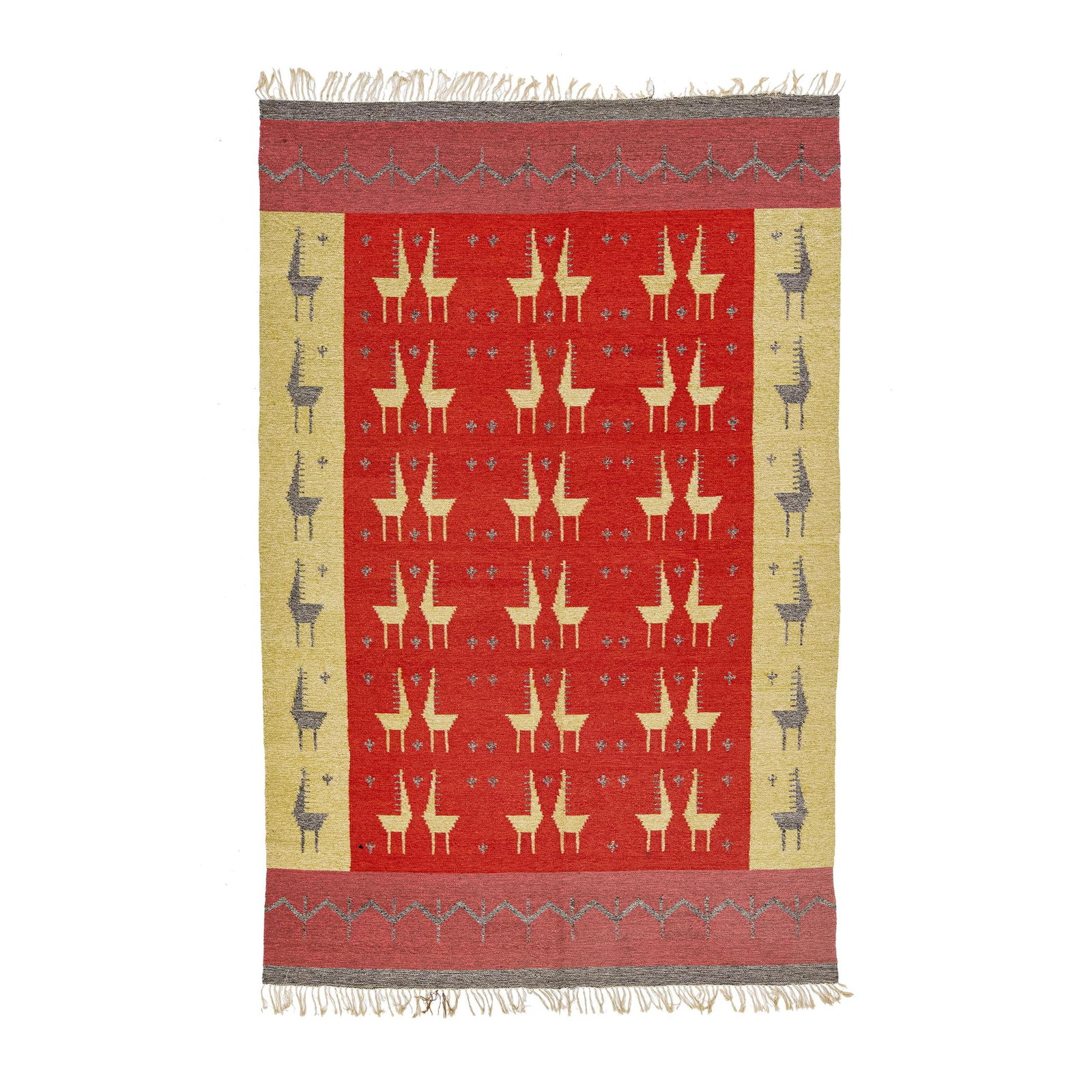1960s Vintage Kilim Handmade Wool Rug Multicolor Geometric Design: 1960s Vintage Kilim Handmade Wool Rug Multicolor Geometric Design This stunning vintage Kilim rug features a captivating all-over geometric design with vibrant multicolor accents. Hand-knotted from hi
