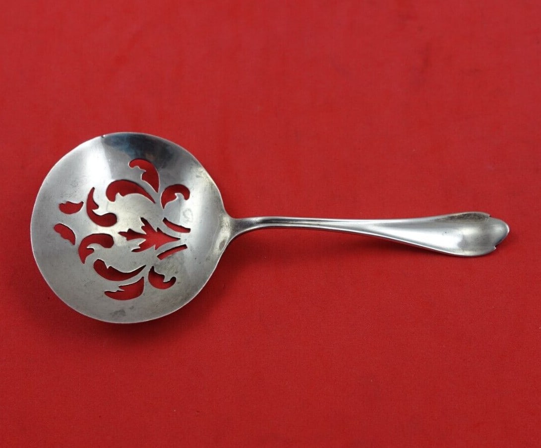 Unger Springfield Sterling Silver Nut Spoon Pierced 4 5/8 Inch Serving Piece (1 of 3)