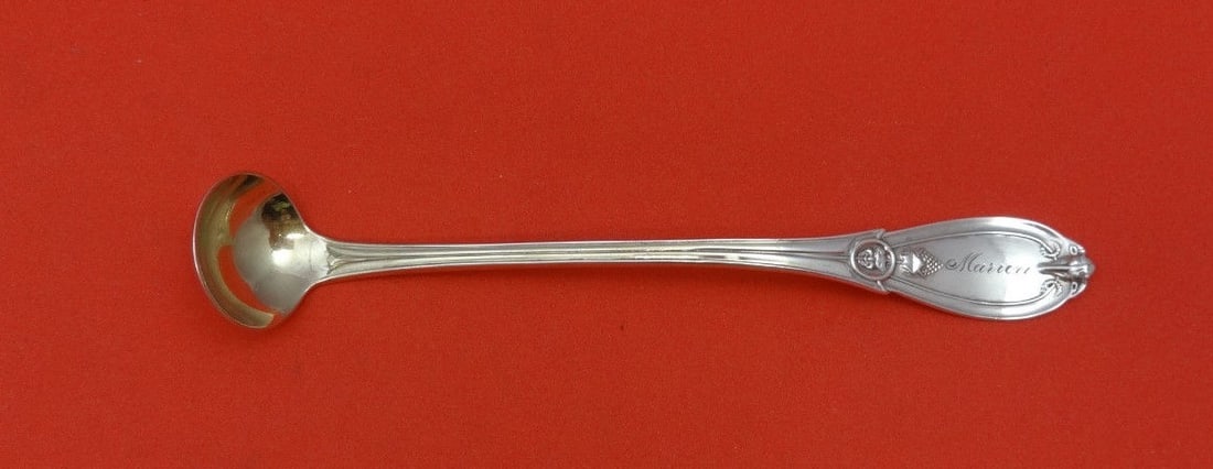 Grecian Mustard Ladle by Whiting-Hebbard Sterling Silver Gold Washed 5 1/8 in (1 of 2)