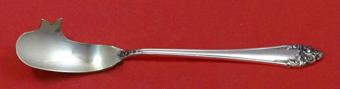 Reed and Barton Fragrance Sterling Silver Cheese Knife with Pick Custom: Reed and Barton Fragrance Sterling Silver Cheese Knife with Pick Custom A Reed & Barton cheese knife with pick in the Fragrance pattern, made of sterling silver. This flat handle, all-sterling custom 