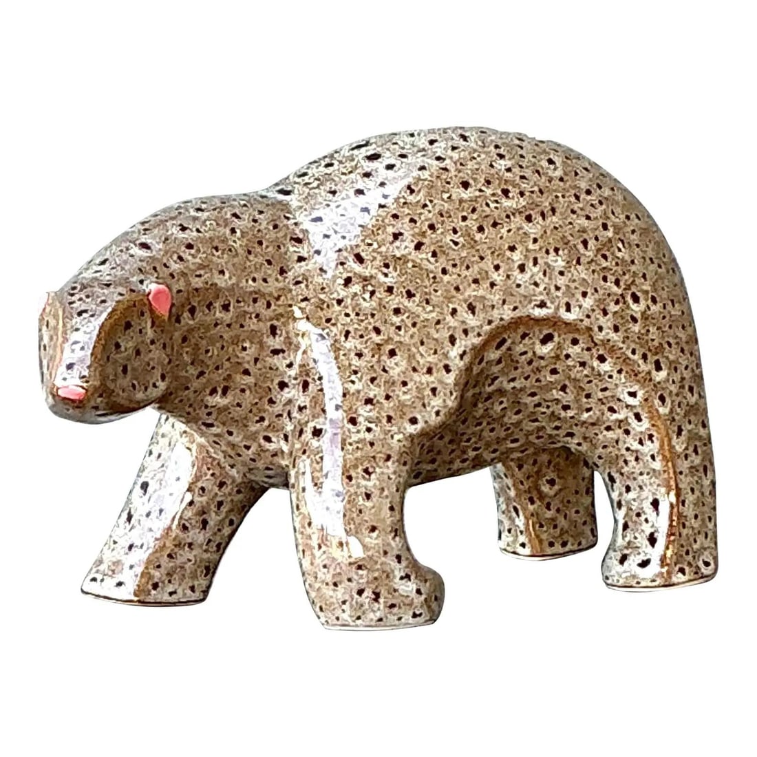 Mid Century Modern Ceramic Polar Bear Figurine with Glazed Finish (1 of 5)