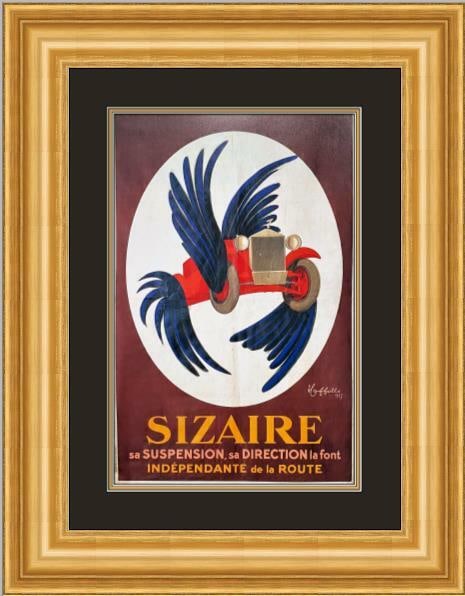 Leonetto Cappiello Sizaire Advertising Print Custom Framed 16 x 19.5: Leonetto Cappiello Sizaire Advertising Print Custom Framed 16 x 19.5 This stunning Leonetto Cappiello Sizaire Advertising Poster is a beautiful reproduction print, custom framed to enhance its visual 