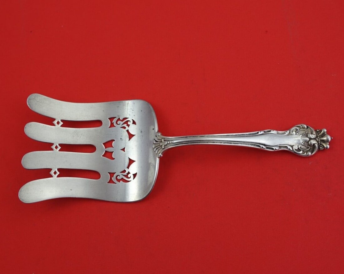 Sterling Silver 9 Inch Serving Fork Mount Vernon Queen Pattern (1 of 3)