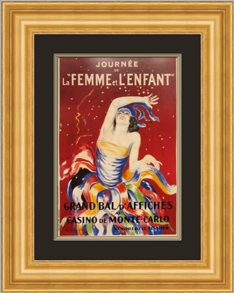 Leonetto Cappiello Journee La Femme Framed Advertising Print 17x21: Leonetto Cappiello Journee La Femme Framed Advertising Print 17x21 This stunning advertising poster print features the iconic work of artist Leonetto Cappiello, titled "Journee La Femme." Custom frame